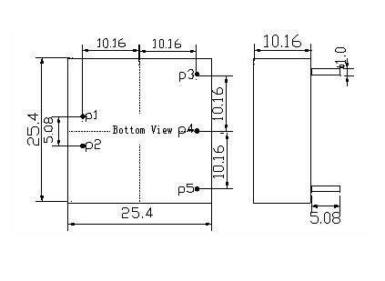 5 x PCB Mount Isolated DC-DC Converter, 12V to 5V, 5W